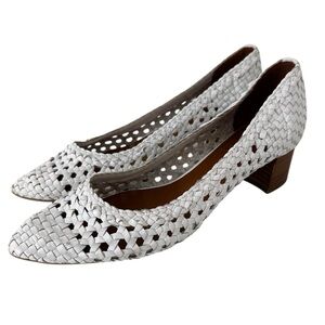 Aquatalia Heels White Woven Shoes Women’s Size 8 *MinorWear